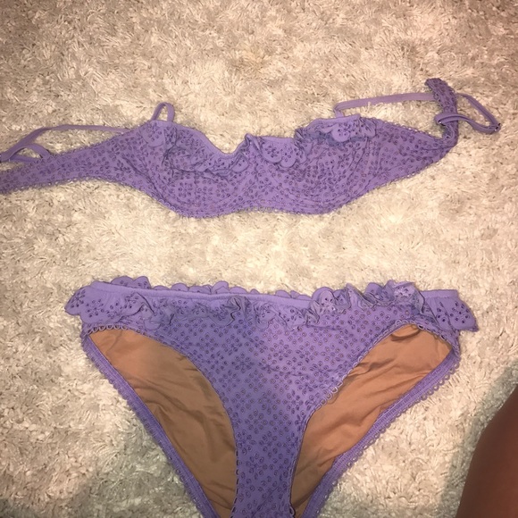 Michael Kors purple ruffle bikini - Picture 2 of 2
