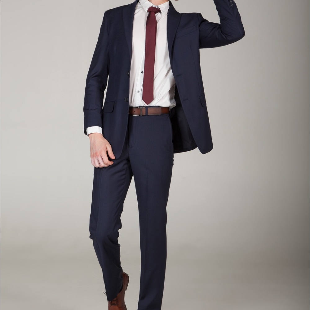 Brand  New Full Suit - Navy only $99. Custom size