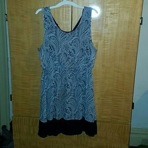 Black and white paisley dress