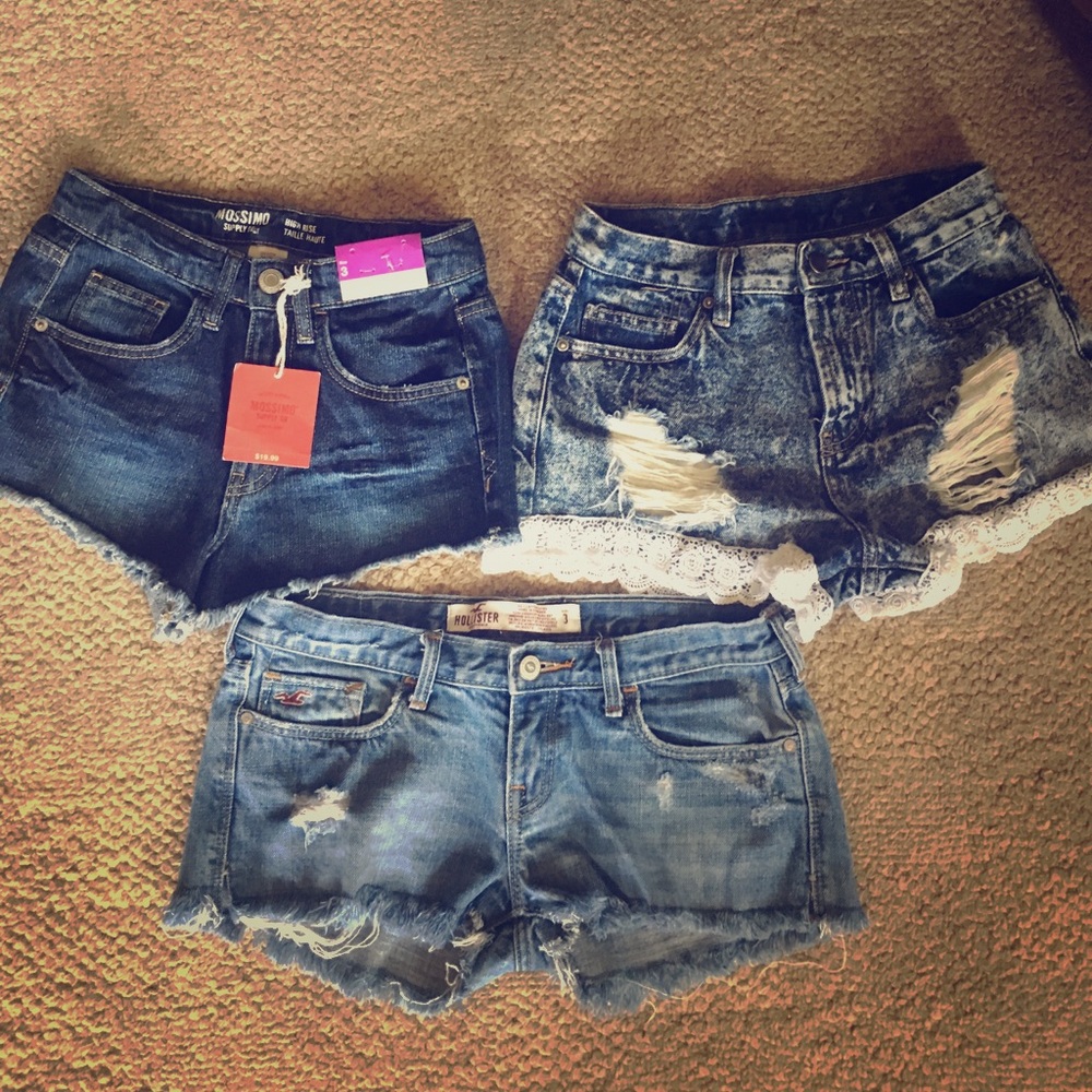 High waisted short x2 Hollister low rise x1