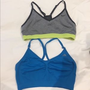 Bundle!!! Nike and Adidas sports bras