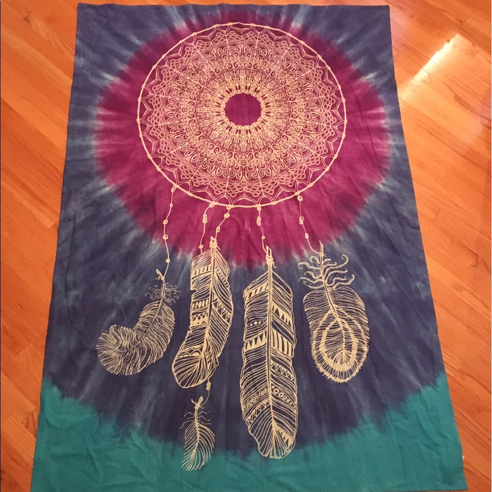 Tie Dye Dream Catcher Tapestry Urban Outfitters