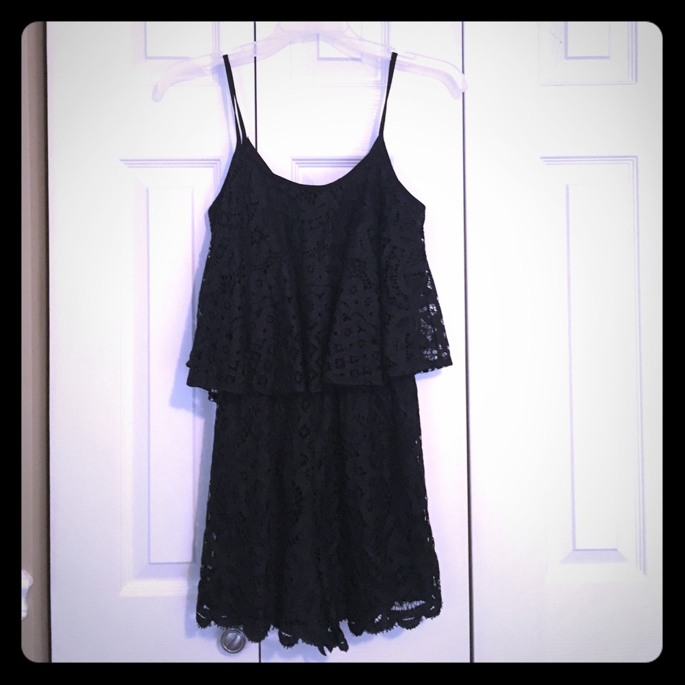 Black lace romper
