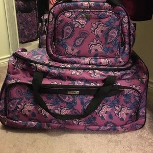 Purple Floral Duffle Bag & Travel Bag (Brand New)