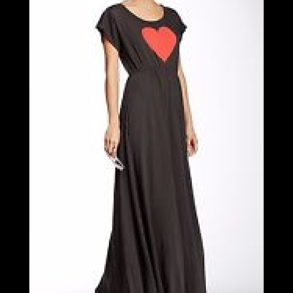 WILDFOX red heart maxi dress