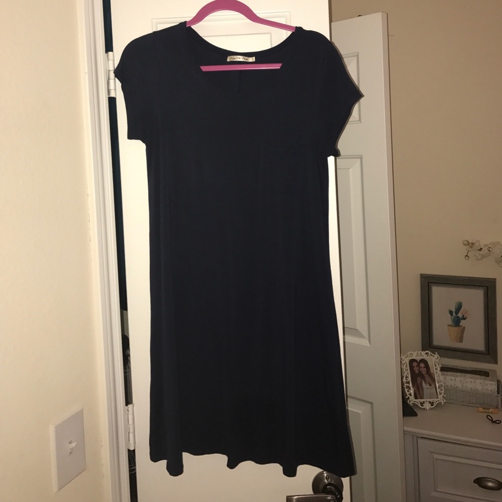 Large Tshirt dress-- navy