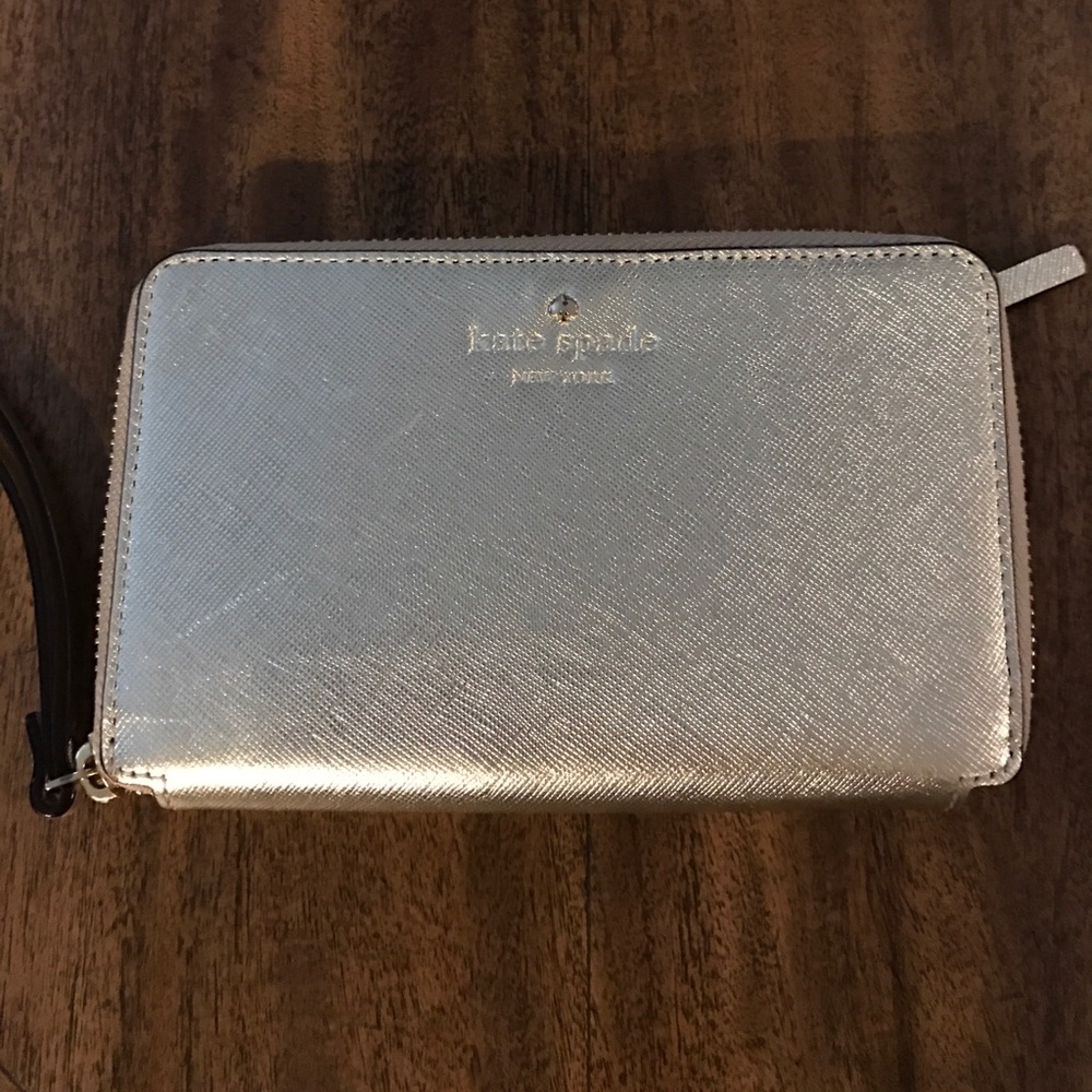 Kate Spade NWOT Gold Wristlet/Wallet