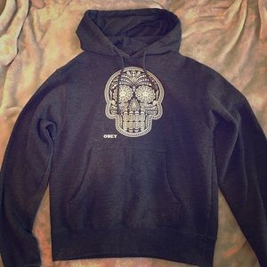 Obey skull pullover hoodie