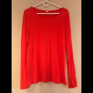 Women's J. Crew Tomato Red Long Sleeve T-Shirt