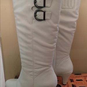 Wide Calf Winter White Boots