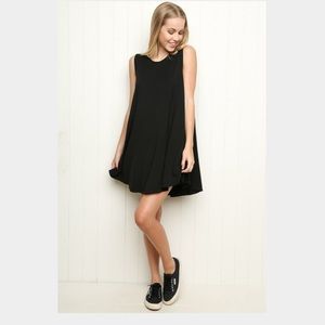 Brandy Melville Black Swing Shirt Dress