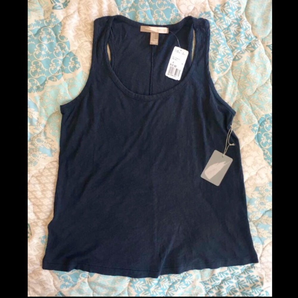 Forever 21 Knit Top Sleeveless in color Dark Navy