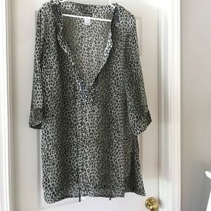 Leopard Swim cover up