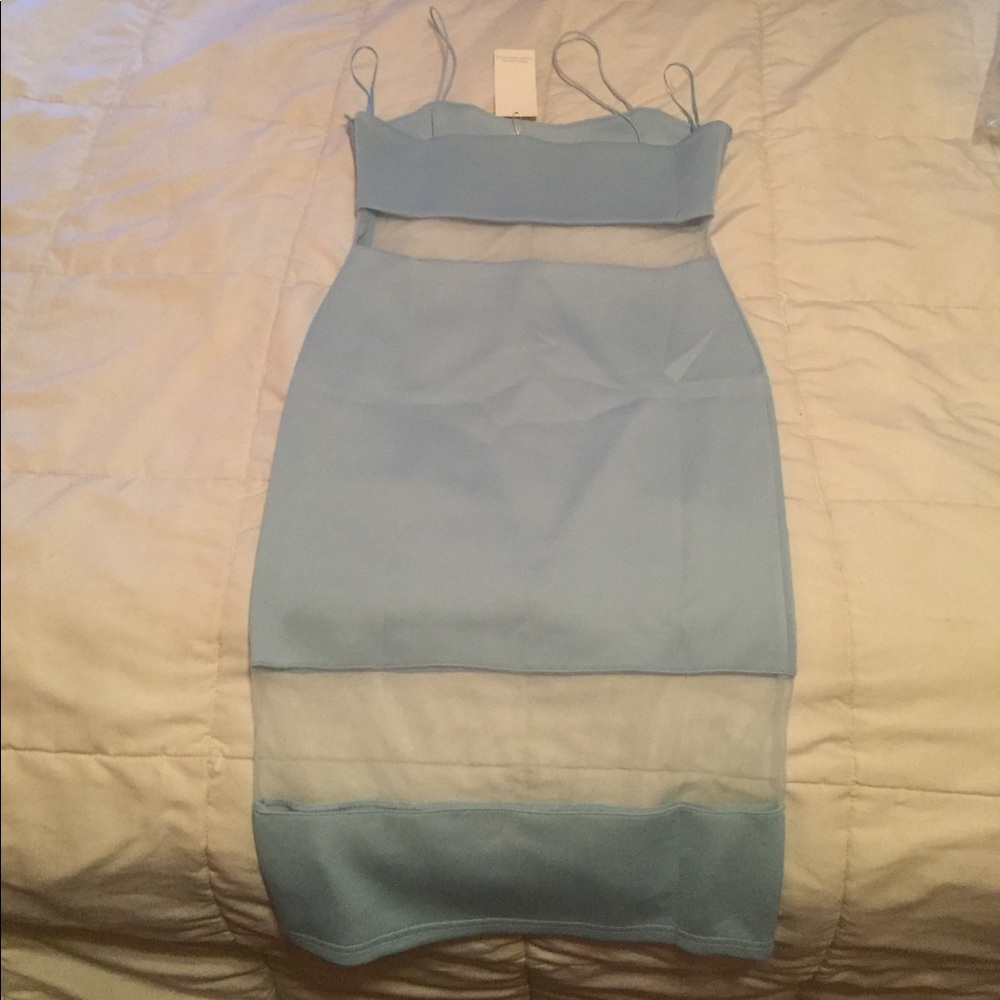 TOBI Women's Large blue bodycon dress NWT - Picture 2 of 4