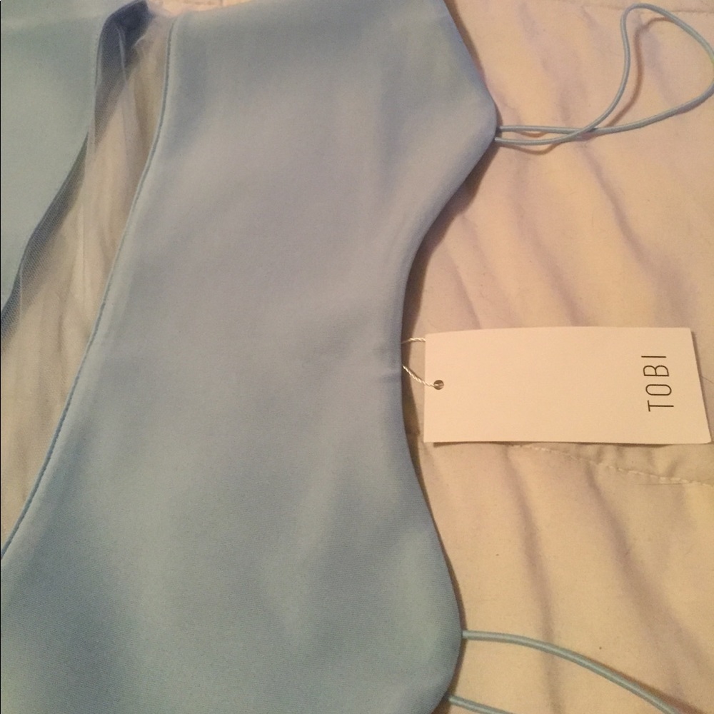 TOBI Women's Large blue bodycon dress NWT - Picture 3 of 4