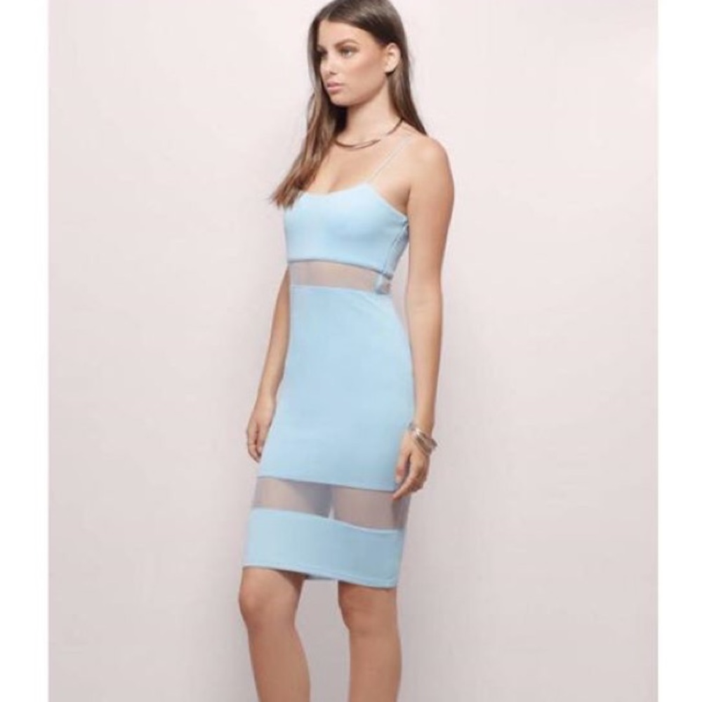 TOBI Women's Large blue bodycon dress NWT - Picture 4 of 4