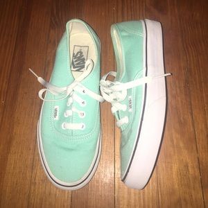 Mint Vans With Platform