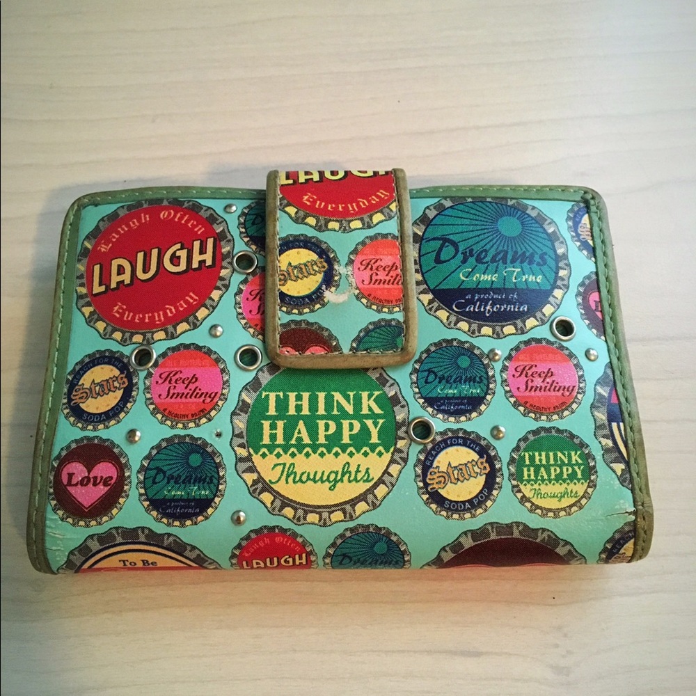 Fossil Blue Bottle Cap Wallet