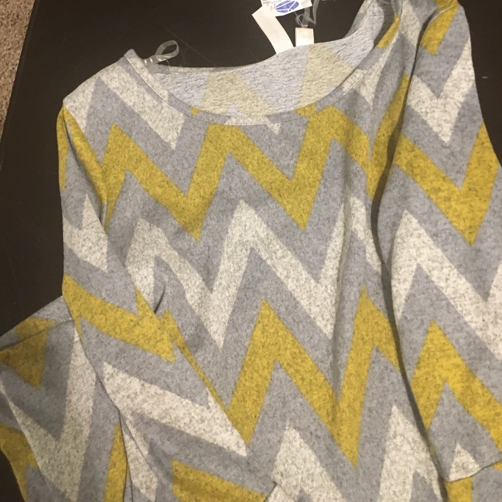 Tunic/dress grey/yellow medium