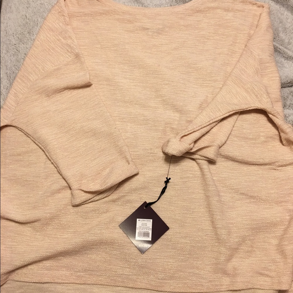 Plus size peachy sweater