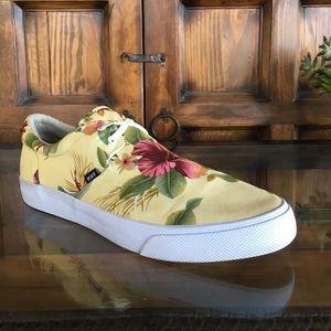 HUF Yellow Floral Slip On Shoes Size 11