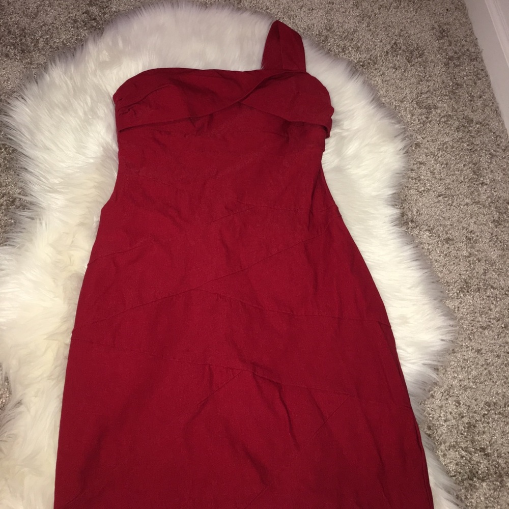 Red mini party dress