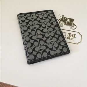 Coach Signature C passport holder