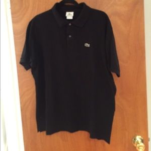 Men's Large Lacoste Black Polo