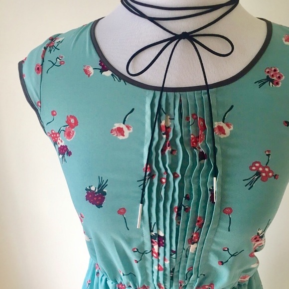 Xhileration Flowered Empire Waste Dress - Picture 2 of 5