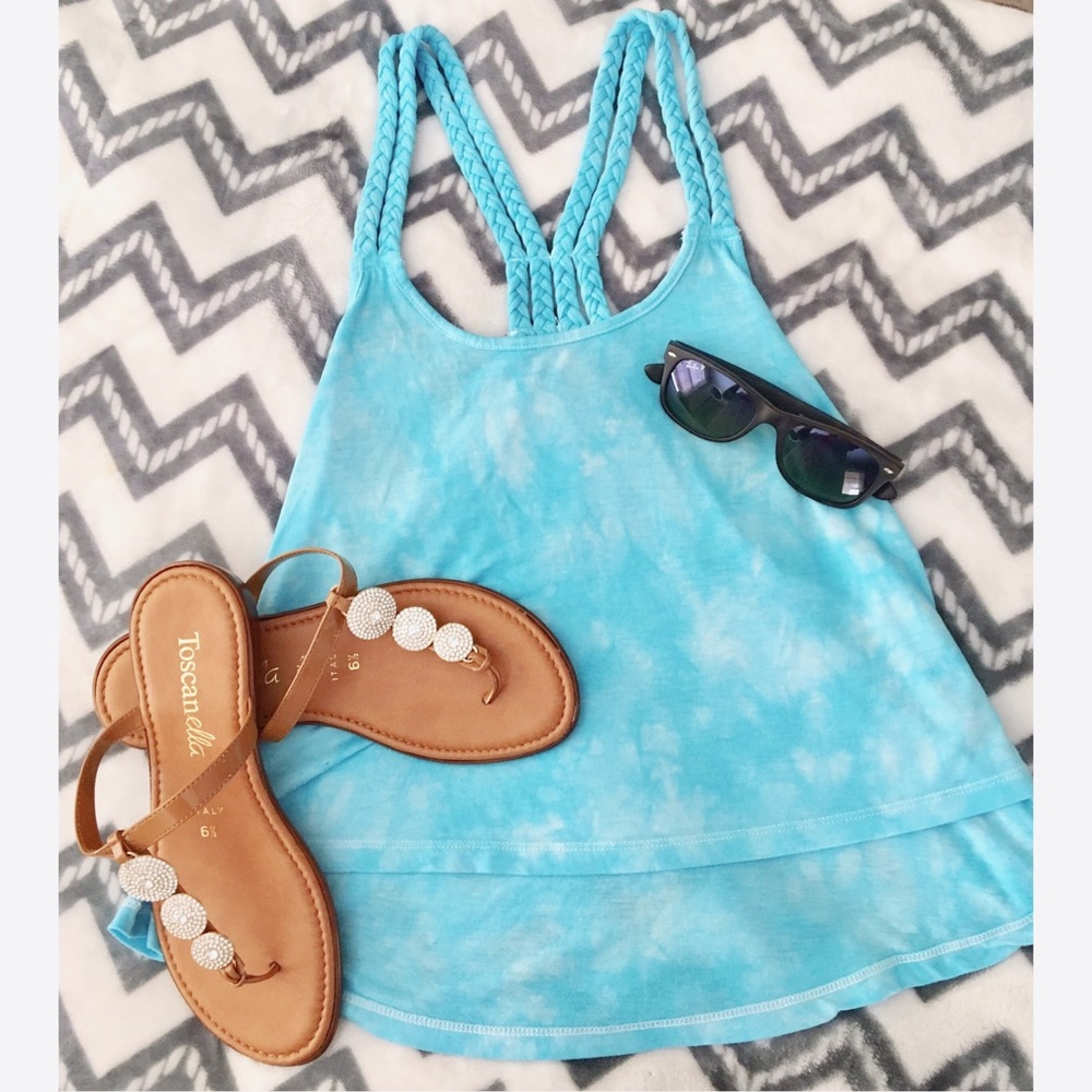 Mudd | Braided, tie-dye crop top