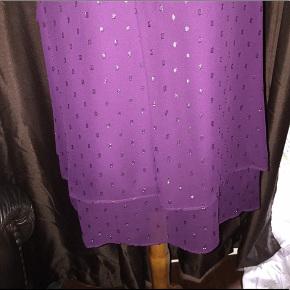 NWT Apt 9. Two Tier Purple Blouse, Size XLarge - Picture 4 of 7