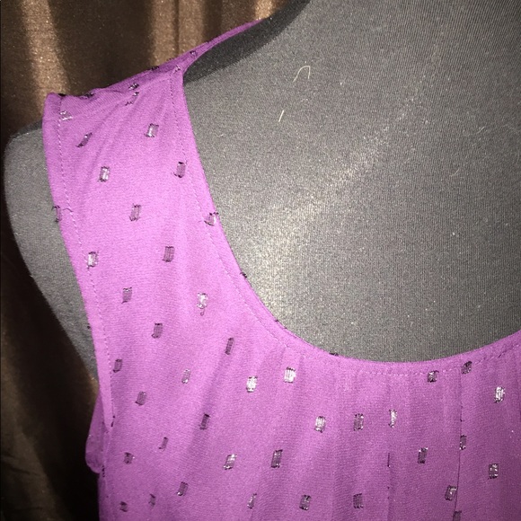 NWT Apt 9. Two Tier Purple Blouse, Size XLarge - Picture 5 of 7