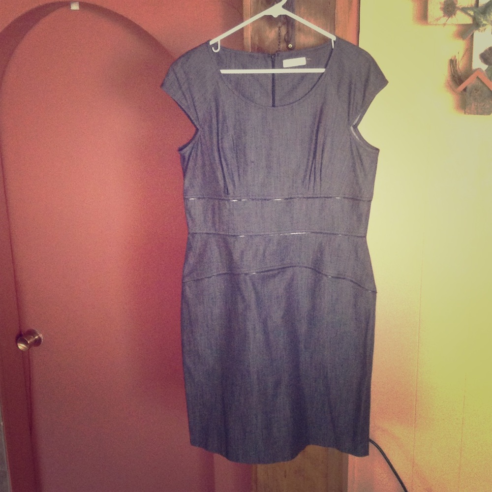 Charcoal Gray dress w/ Zipper Accents.