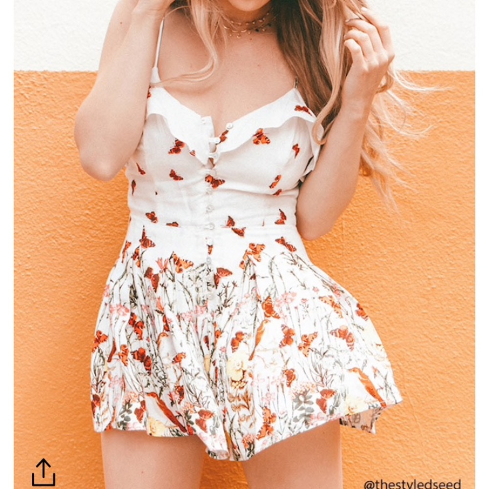 F21 Floral Romper