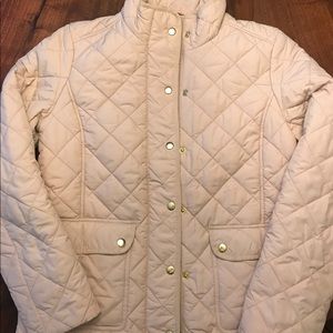 J.Crew quilted jacket in blush