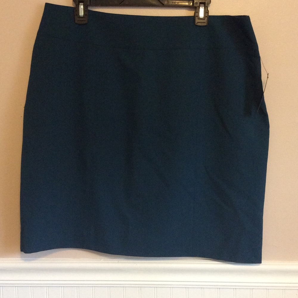 Dark teal blue pencil skirt