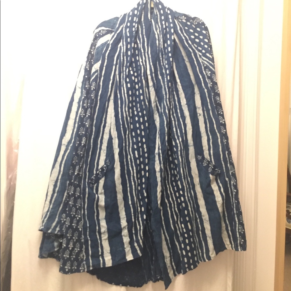One of a kind Indigo dyed shawl