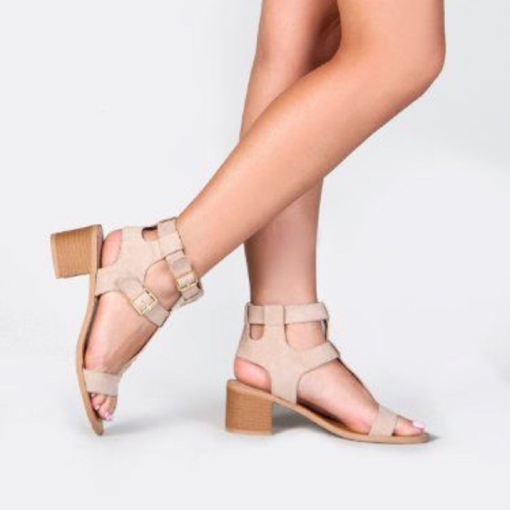 Qupid chunky heels sandals