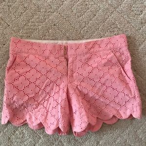 Lilly Pulitzer Scallop Hem Shorts.
