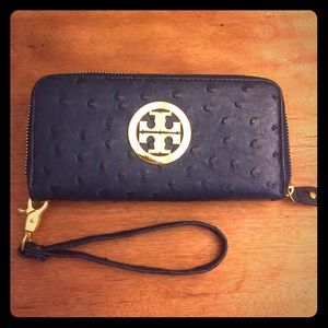 Tory Burch Blue Wristlet and Wallet