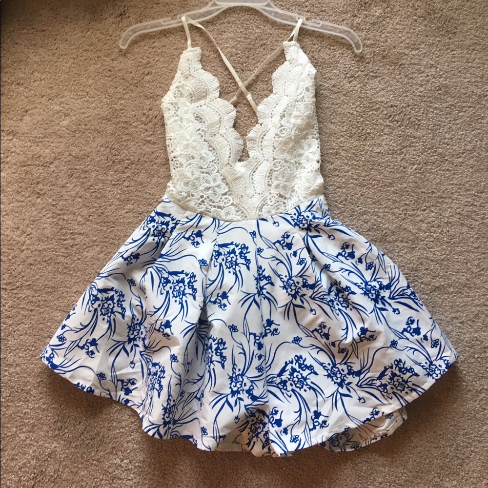 Flowy lace romper