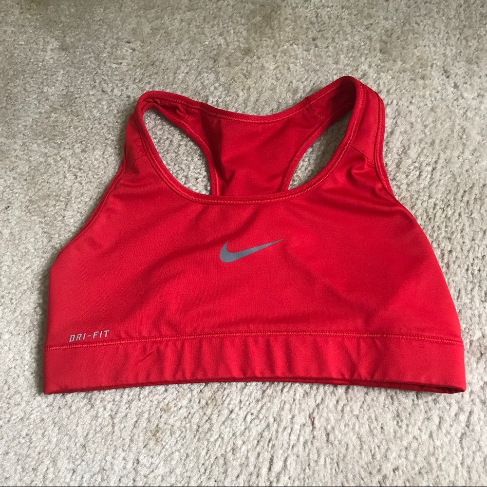 Red Nike Dri-Fit Sports Bra