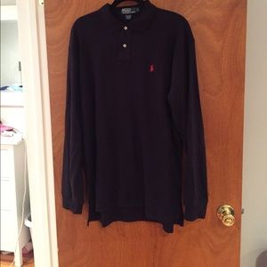 Men's Large long sleeved polo-Ralph Lauren