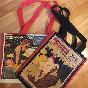 Sequined shopping totes