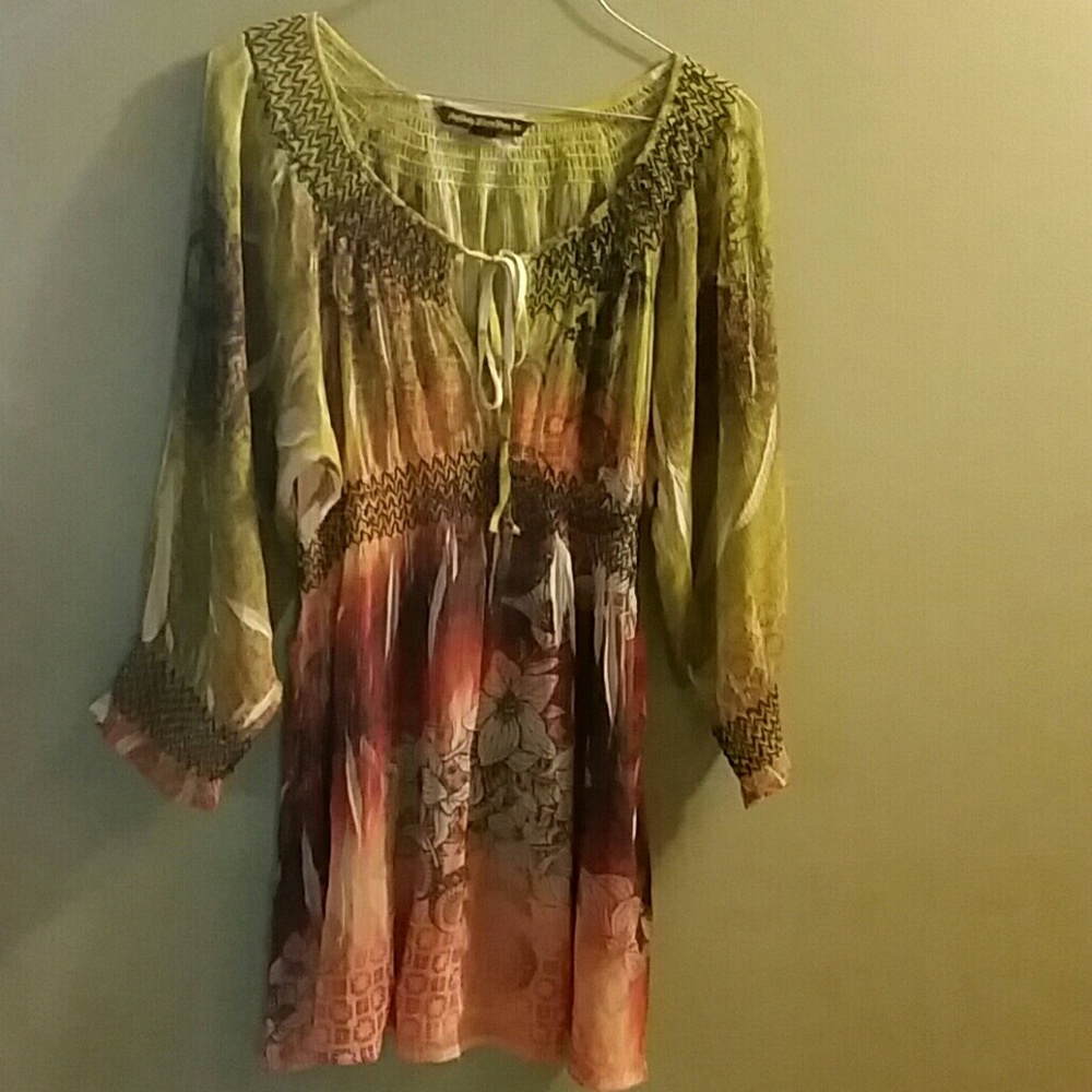 Multi colored tunic