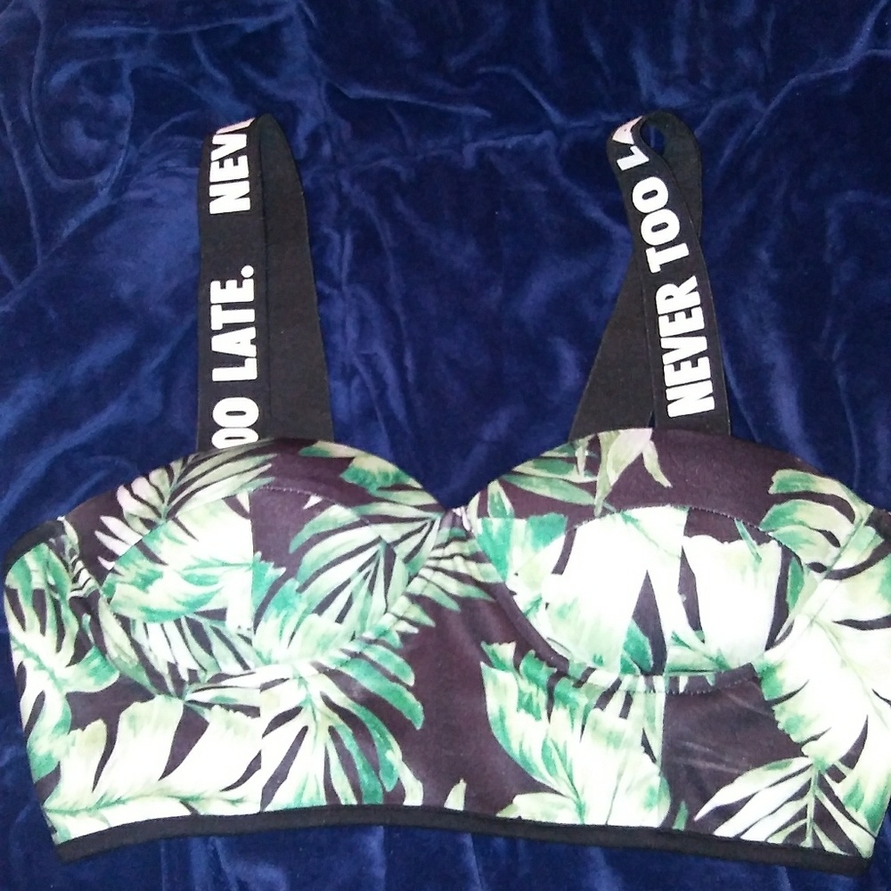 Palm Leaf Sports Bra