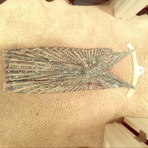 Knee length evening dress