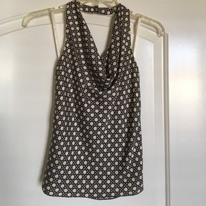 Geometric pattern halter top