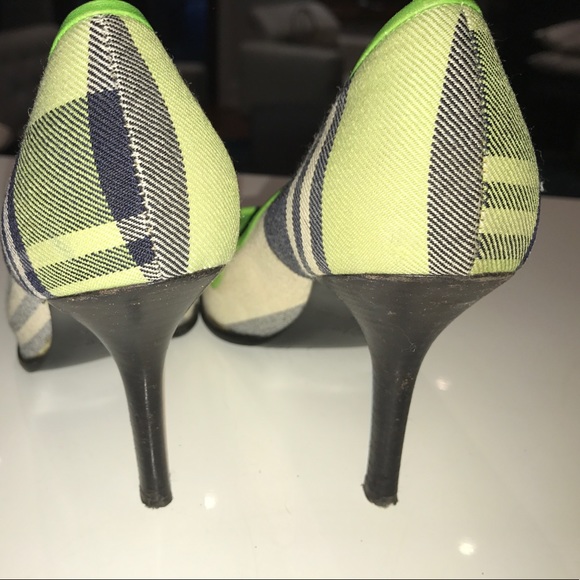 Dior Green Plaid Fringe Heels - Picture 6 of 8