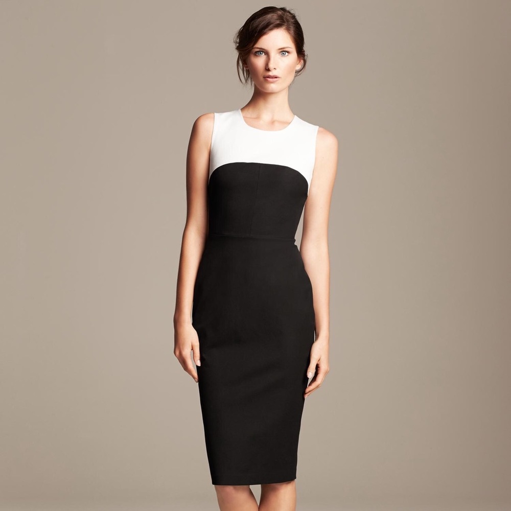 Roland Mouret x Banana Republic Black/White Sheath